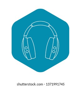 Wireless headphones icon. Outline illustration of wireless headphones vector icon for web