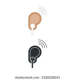 Wireless Headphones Icon Vector Design. 