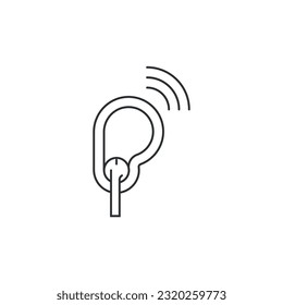 Wireless Headphones Icon Vector Design.