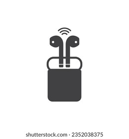 Wireless Headphones Icon Vector Design.