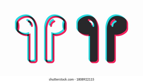 Wireless headphones. Headphones icon. Vector illustration