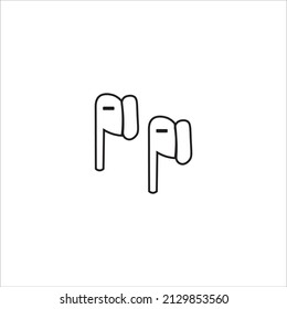 ilustración vectorial de iconos de auriculares inalámbricos