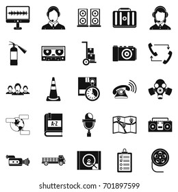 Wireless headphones icons set. Simple set of 25 wireless headphones vector icons for web isolated on white background