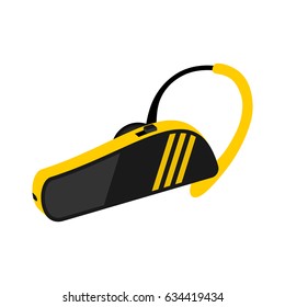 Wireless headphones illustration. Vector. Flat design.