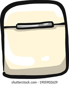 Auriculares inalámbricos, ilustración, vector sobre fondo blanco.