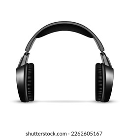 Auriculares inalámbricos aislados en fondo blanco. Vector EPS10