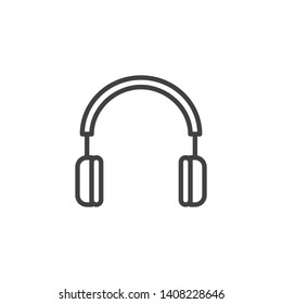 Wireless Headphones line icon. linear style sign for mobile concept and web design. DJ Headset outline vector icon. Symbol, logo illustration. Vector graphics