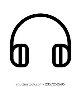 Wireless headphones line icon. Vector graphics