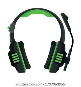 Auriculares inalámbricos con micrófono, auriculares, accesorio para escucha de música o iluminación vectorial de juegos