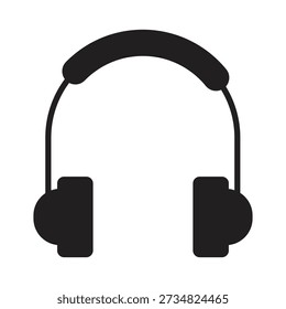 Auriculares inalámbricos, Vector de auriculares de música ilustración simple para Web sobre fondo blanco..eps