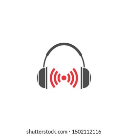 Wireless Headphones vector icon. DJ symbol, Vector illustration