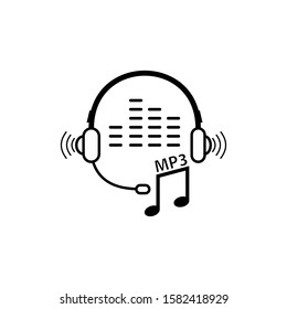 Wireless Headphones vector icon. DJ symbol, Vector illustration
