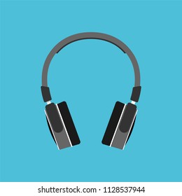 Wireless headphones. Vector illustration in flat