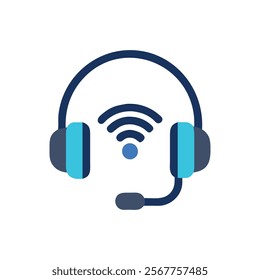 Wireless Headset Icon for Sound Functions