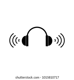 wireless headset icon vector