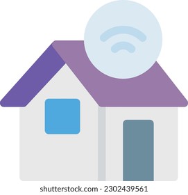 wireless home Vector illustration on a transparent background.Premium quality symbols. Line Color vector icon for concept and graphic design.