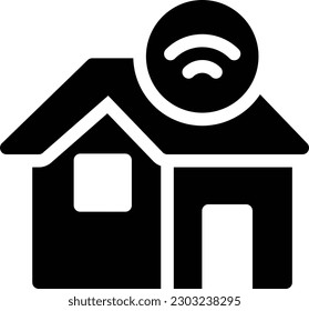 wireless home Vector illustration on a transparent background.Premium quality symbols.Glyphs vector icon for concept and graphic design.
