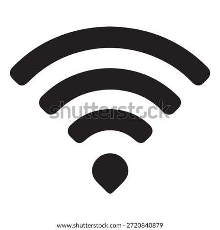Wireless Hotspot and Location Pin Icon: WiFi Signal with Map Marker Symbol