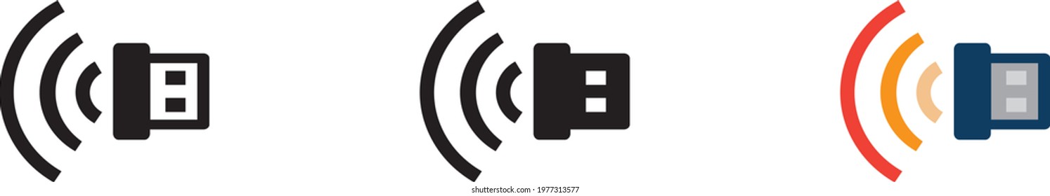 wireless icon adapter , vector illustration.