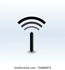 Wireless icon, button, isolated vector illustration