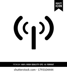 Wireless Icon. Isolated illustration Eps 10. 
Perfect For Website Design, vector icon black color of 
flat simple icon. UI Essentials Kit illustration vector 
of mobile application development.