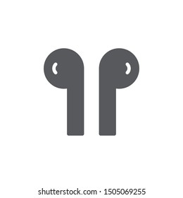 Wireless icon isolated on white background. Earbuds symbol modern, simple, vector, icon for website design, mobile app, ui. Vector Illustration