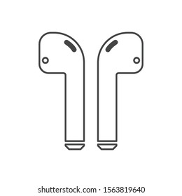 Wireless icon isolated on white background. Airpods symbol modern, simple, vector, icon for website design, mobile app, ui. Vector Illustration