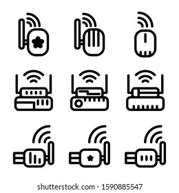 wireless icon isolated sign symbol vector illustration - Collection of high quality black style vector icons
