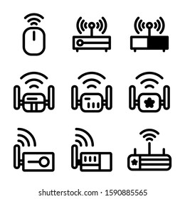wireless icon isolated sign symbol vector illustration - Collection of high quality black style vector icons
