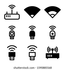 wireless icon isolated sign symbol vector illustration - Collection of high quality black style vector icons
