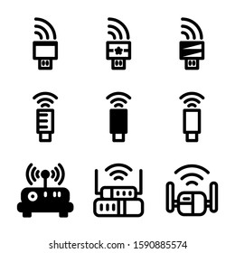 wireless icon isolated sign symbol vector illustration - Collection of high quality black style vector icons

