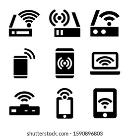 wireless icon isolated sign symbol vector illustration - Collection of high quality black style vector icons
