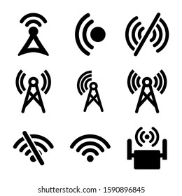 wireless icon isolated sign symbol vector illustration - Collection of high quality black style vector icons
