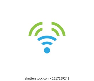 Wireless icon logo template