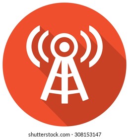 Wireless Icon with a long shadow