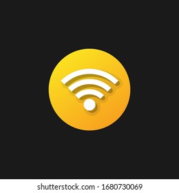 Wireless icon on black background