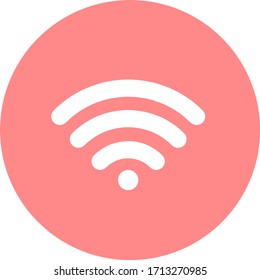 Wireless icon on pin background