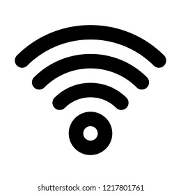 Wireless icon. Outline wireless vector icon for web design isolated on white background