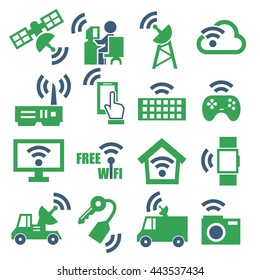wireless icon set