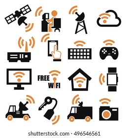 wireless icon set