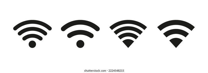 Wireless icon, set of signal internet icon design vector, connection icon variation isolated