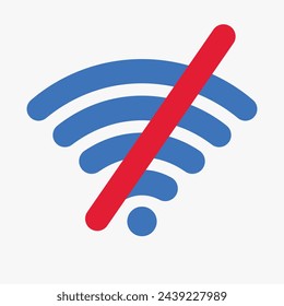 Wireless-Symbolsatz. WiFi auf und von.. Verschiedene Ebenen von Wi-Fi-Signal. Vektor-Stockdarstellung.