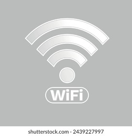 Conjunto de iconos inalámbricos. Wifi encendido y apagado.. Diferentes niveles de señal Wi Fi. Ilustración vectorial de stock.
