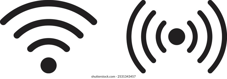 Wireless icon set . WIFI icon set . Signal icon vector