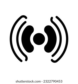 Wireless icon. sign for mobile concept and web design. vector illustration