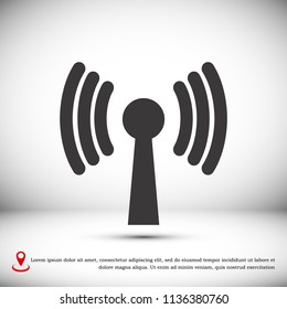 Wireless Icon , stock vector illustration flat design style