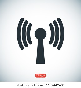 Wireless Icon , stock vector illustration flat design style