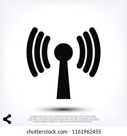 Wireless Icon , stock vector illustration flat design style