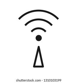 Wireless icon. Stroke outline style. Line vector. Isolate on white background.