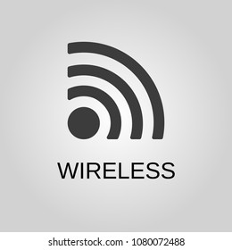 Wireless icon. Wireless symbol. Flat design. Stock - Vector illustration